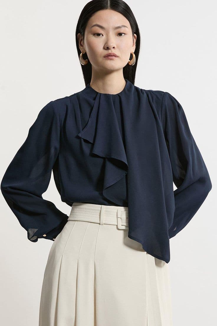 Draped Neck Top