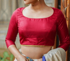 Plain 3/4 length blouse